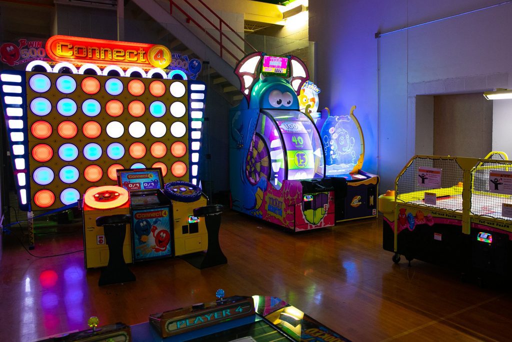 arcade games at greatplay used for events and birthday parties
